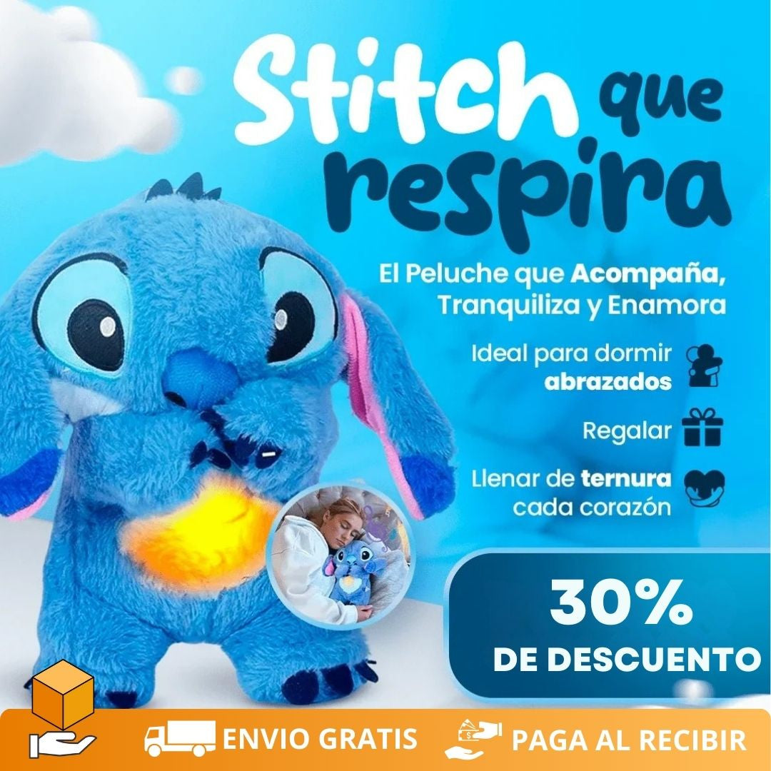 Peluche de Stitch Interactivo que Respira - SnuggleBreath® Original